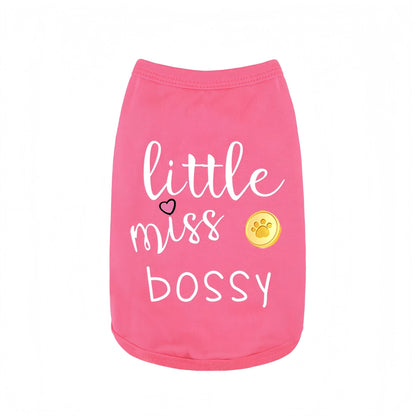 "Little Miss Bossy" Summer Dog Vest
