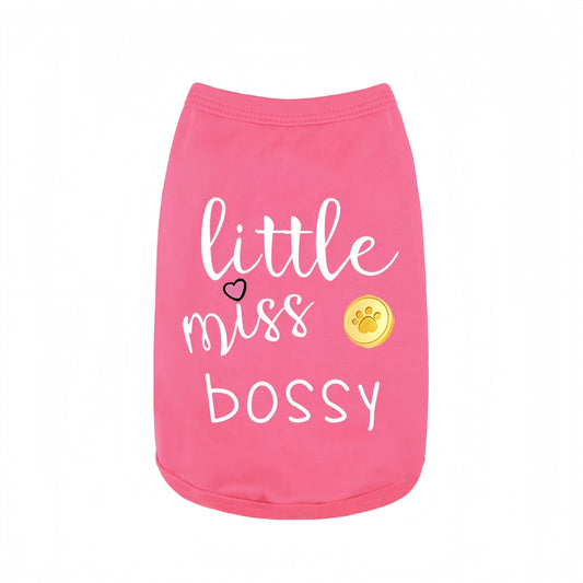 "Little Miss Bossy" Summer Dog Vest