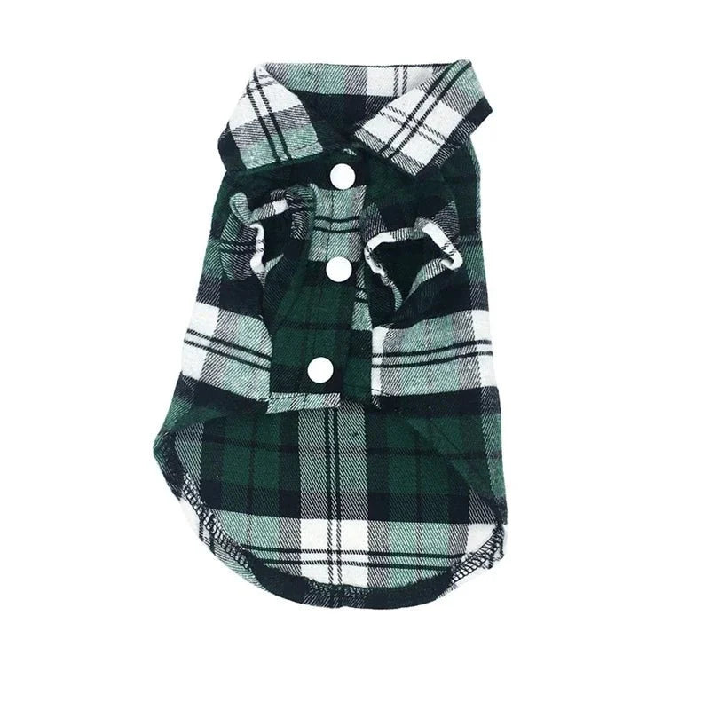 Plaid Dog Shirt - Summer Style for Small Pets