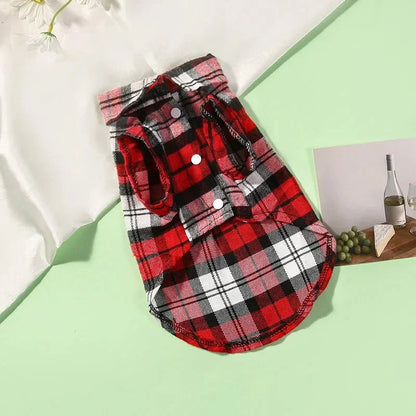 Plaid Dog Shirt - Summer Style for Small Pets