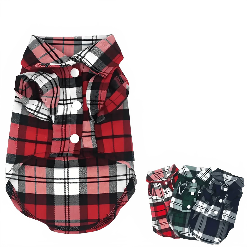 Plaid Dog Shirt - Summer Style for Small Pets