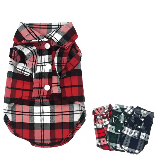 Plaid Dog Shirt - Summer Style for Small Pets