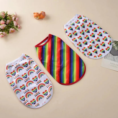 Summer Rainbow Print Dog Vest