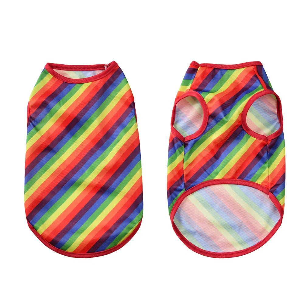 Summer Rainbow Print Dog Vest