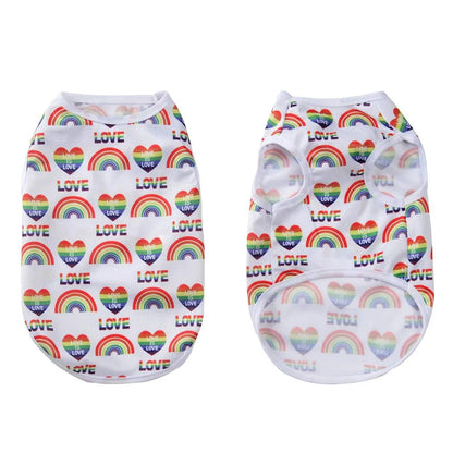 Summer Rainbow Print Dog Vest