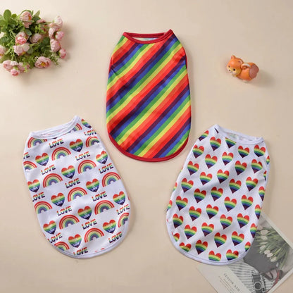 Summer Rainbow Print Dog Vest