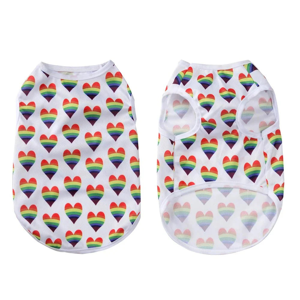 Summer Rainbow Print Dog Vest