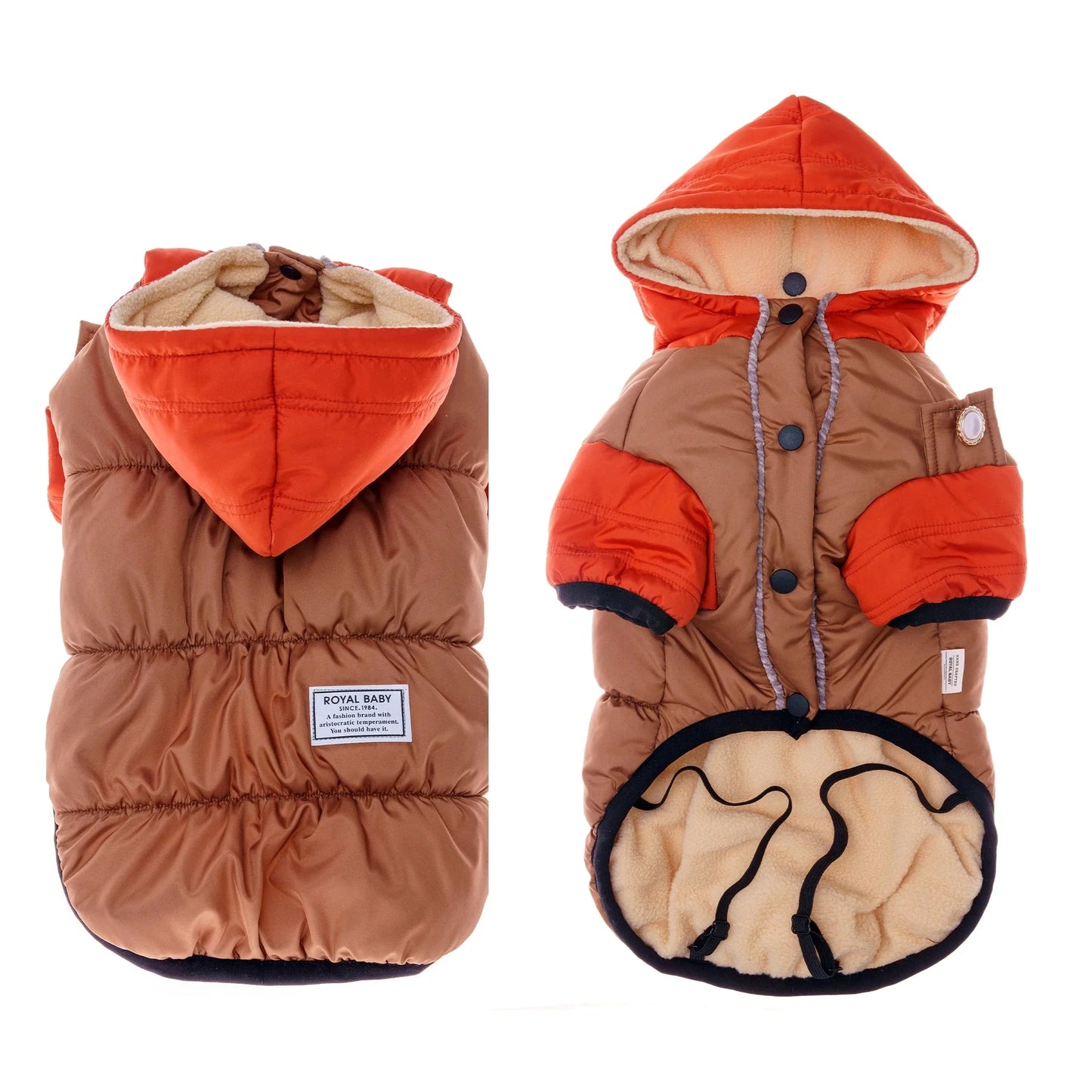 Thicken Warm Polar Fleece Lining Dog Hooded Coat