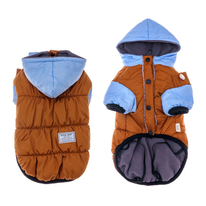 Thicken Warm Polar Fleece Lining Dog Hooded Coat