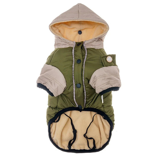 Thicken Warm Polar Fleece Lining Dog Hooded Coat