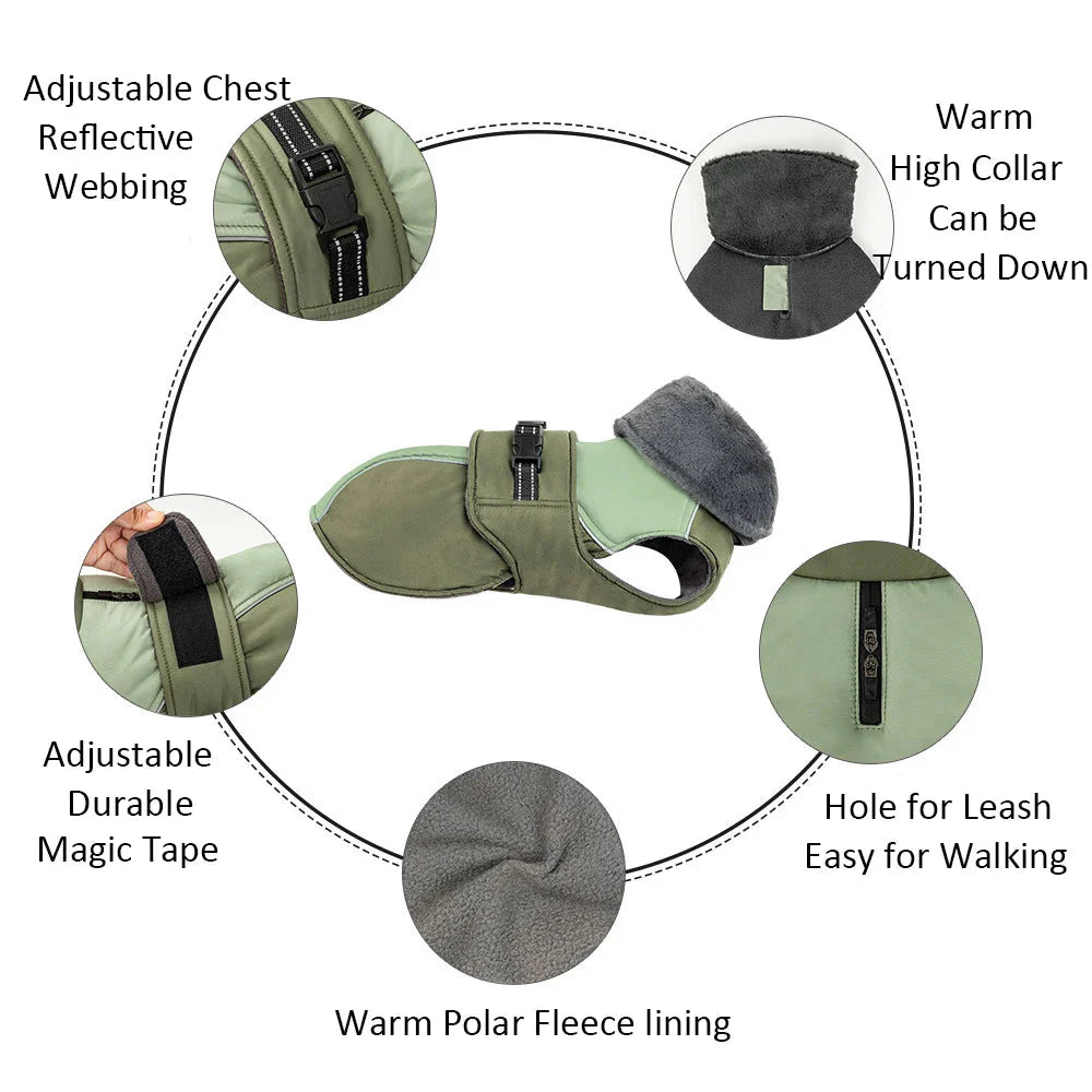 Warm Thicken Windproof Jacket with Harness Hole