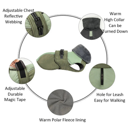 Warm Thicken Windproof Jacket with Harness Hole