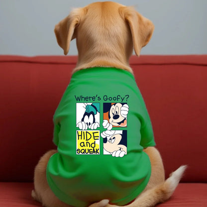 Where's Goofy? Fun Pet T-Shirt, Breathable Design