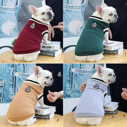 College Style V-Neck Sweater