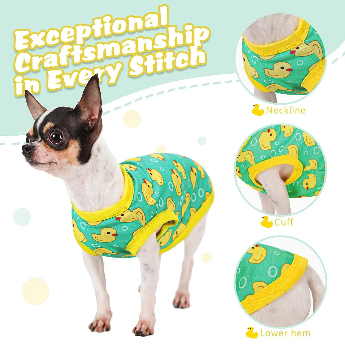 Yellow Duck Dog Vest