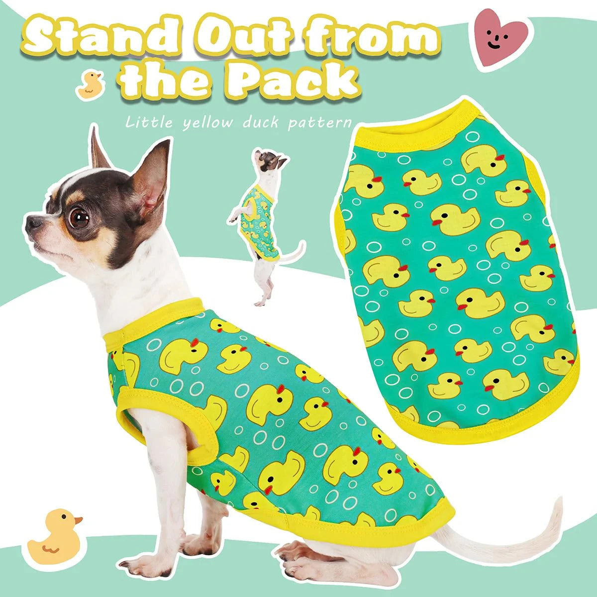 Yellow Duck Dog Vest